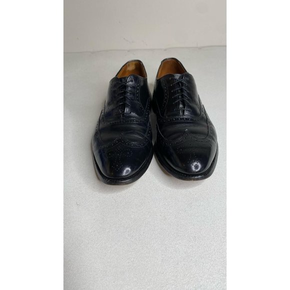 ALLEN EDMONDS PLAYER\'S SHOE MEN\'S BLACK LEATHER WINGTIP OXFORDS SIZE 10 D main image 10